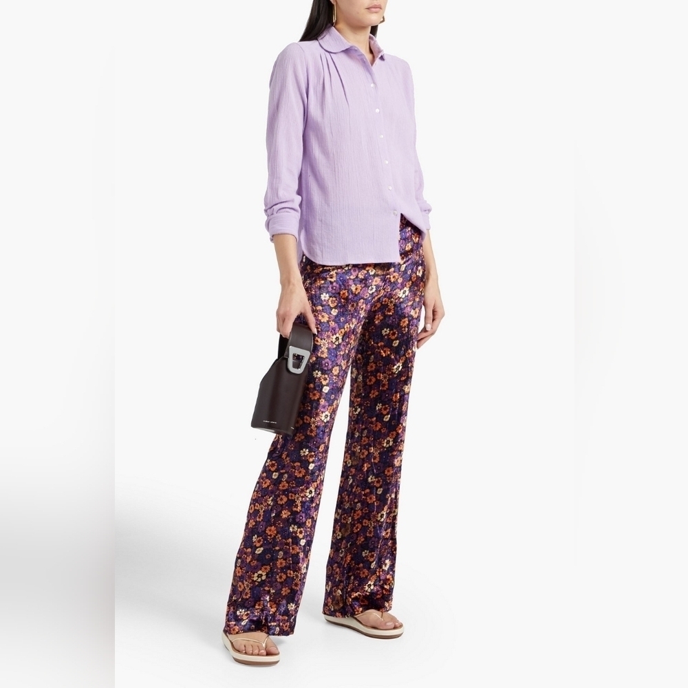 $198 NWT ANTIK BATIK Gabrielle Blouse In Light Purple Size Medium 40
